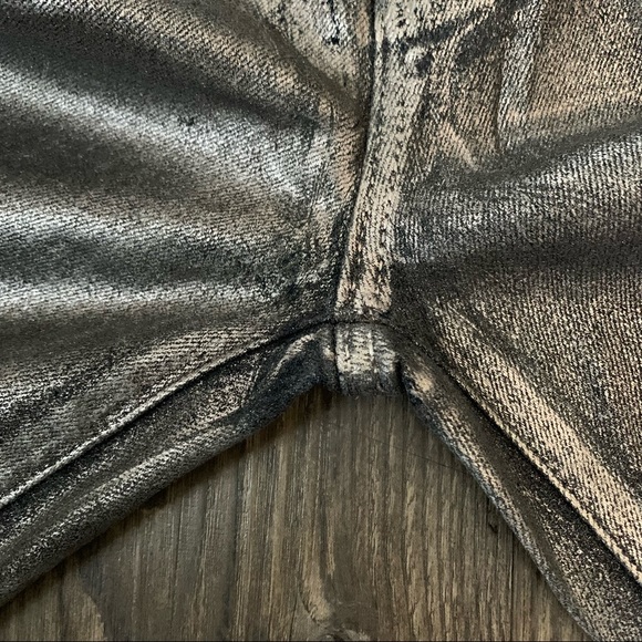 J BRAND NWT Metallic Foil Chrome Selena Jeans - Picture 9 of 14
